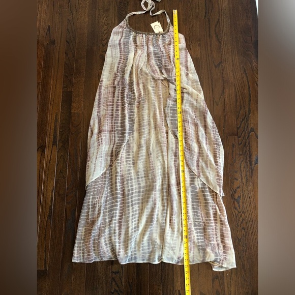 RAGA Women's S Aphrodite Maxi Multi-Color Boho Halter Dress w/Beaded Collar NWT - Picture 9 of 16